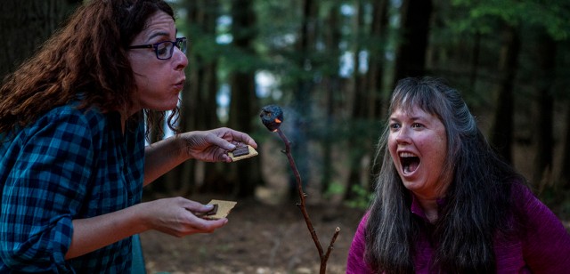The moment you realize you scorched your delicately toasted marshmallow - it's OK, I prefer them that way.