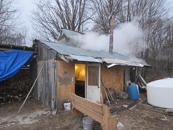 The Sayre sugar shack exterior.