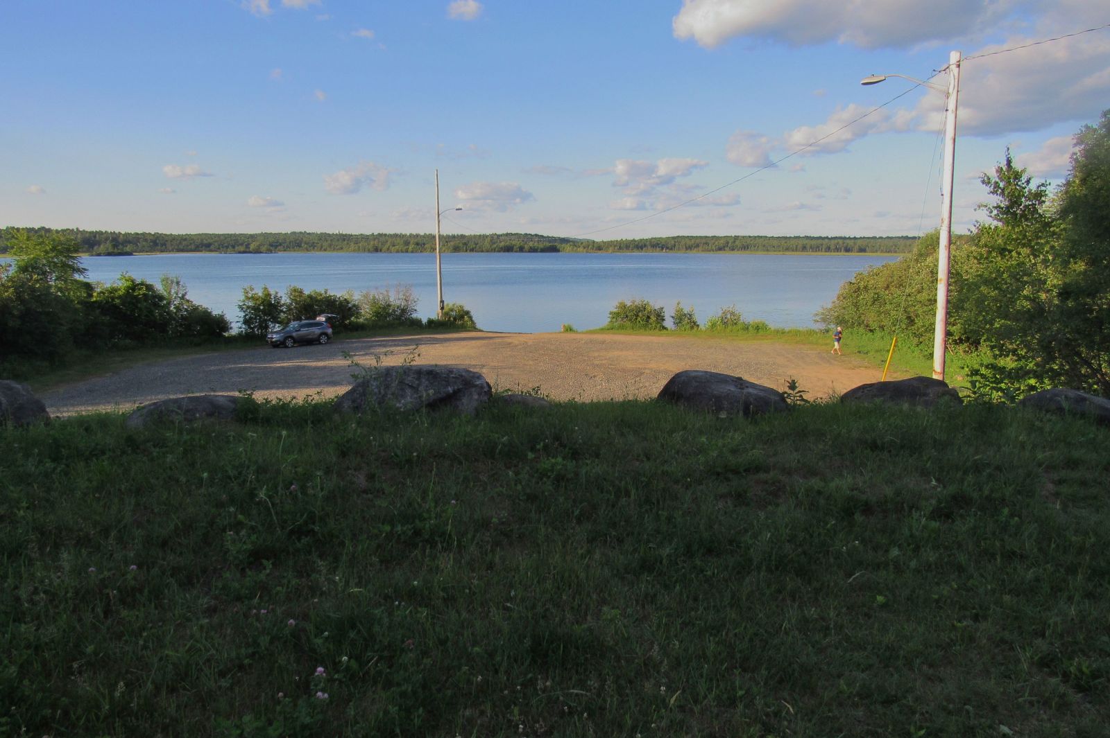 The boat launch off of Lake Simond Road is a great place for lunch and a swim!