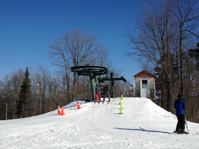 The first of many lifts of the day. The first of many lifts of the day.