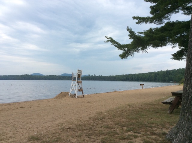 Some campgrounds have sandy swimming beaches.