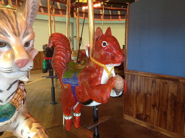 wildlife sculptors were inspired by the animals of the Adirondacks to create the Carousel wildlife sculptors were inspired by the animals of the Adirondacks to create the Carousel