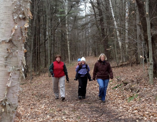 Hiking into Snake Den Harbor
