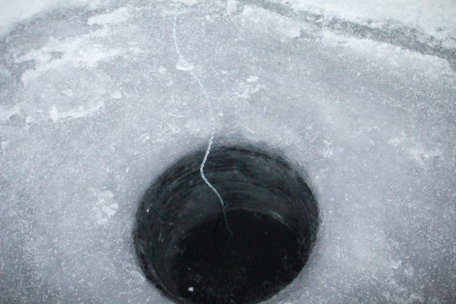 The water on the line kept freezing and beading up