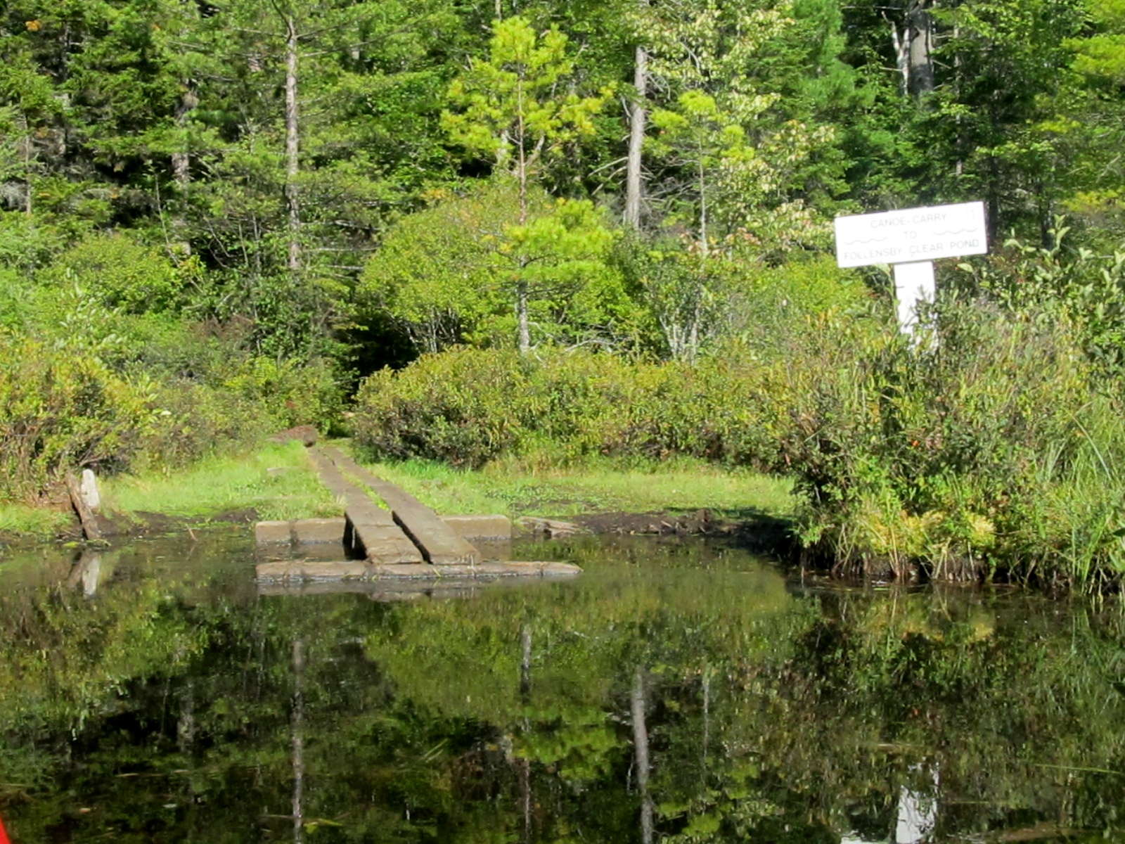 The portage to Follensby Clear Pond