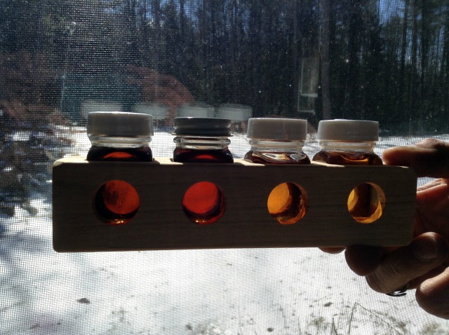 the "grade" of the syrup is not by how much it's boiled: it is the time of the season the "grade" of the syrup is not by how much it's boiled: it is the time of the season