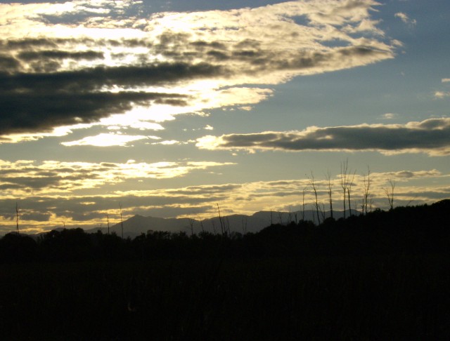 Sun setting over Webb Royce Swamp