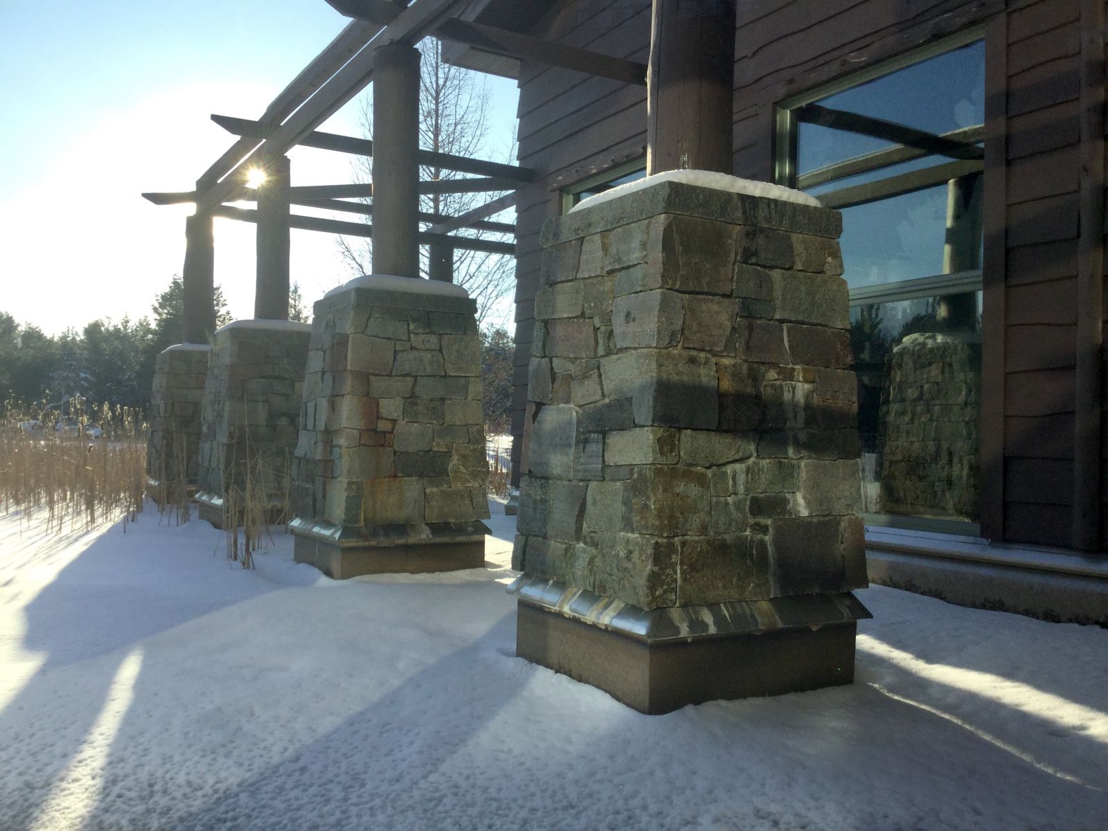 This photo was taken on a sunny winter day, shot through the big windows on the south side of the building.