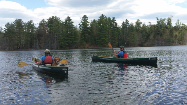 Bear Pond is even more lovely with our best friend along Bear Pond is even more lovely with our best friend along