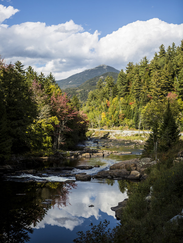 Fall starting to cook along the Ausable River.