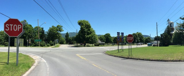 The intersection in Jay