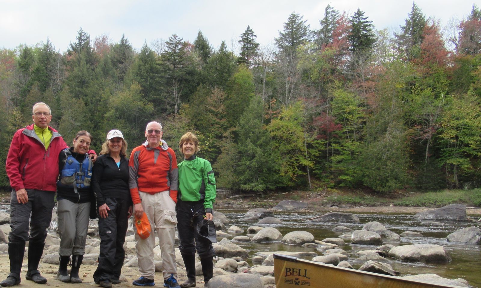 Al, Sandra, Lisa, Ed, and Alison at the falls!  (Photo provided by Alison)