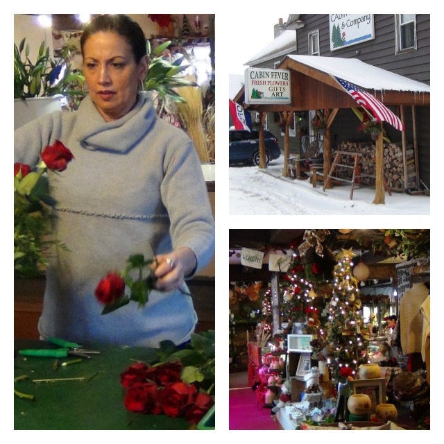 Anne put together a Valentine's bouquet while I watched. Her store is all about "small batch crafts."