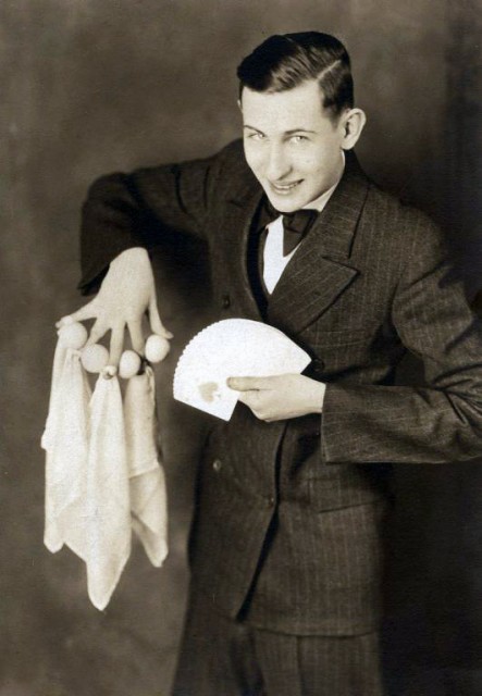 he began as a serious magician, in the waning days of vaudeville