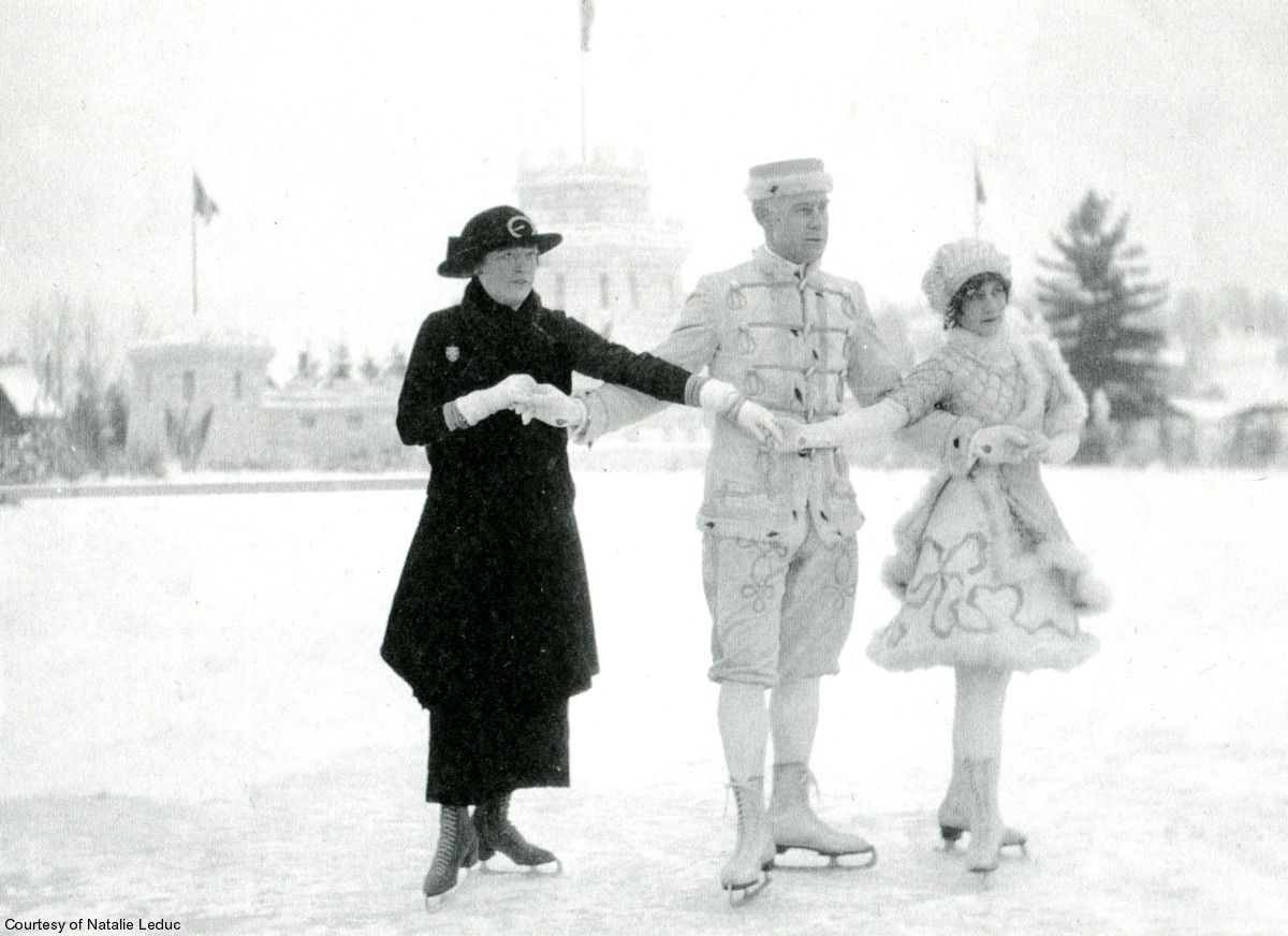 Figure skating on Pontiac Bay was a fun activity for all ages. Photo courtesy of Saranac Lake Historical Society. Figure skating on Pontiac Bay was a fun activity for all ages. Photo courtesy of Saranac Lake Historical Society.