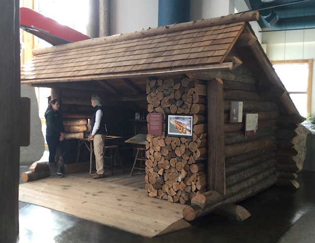 This leanto in the Great Hall houses a lot of maple memorabilia, and where I interviewed Shannon (at left.).