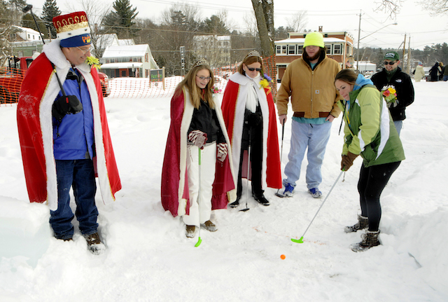 The Winter Carnival Court visit the course, as part of their Royal Duties. (photo Mark Kurtz) The Winter Carnival Court visit the course, as part of their Royal Duties. (photo Mark Kurtz)