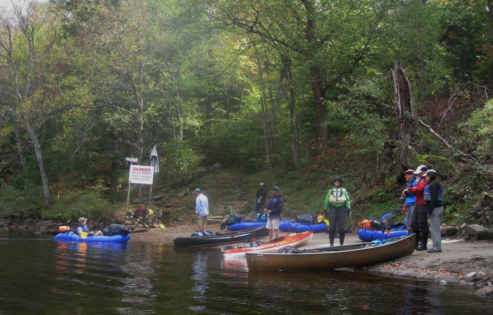 On the south side of the portage we connected with the rafters again!