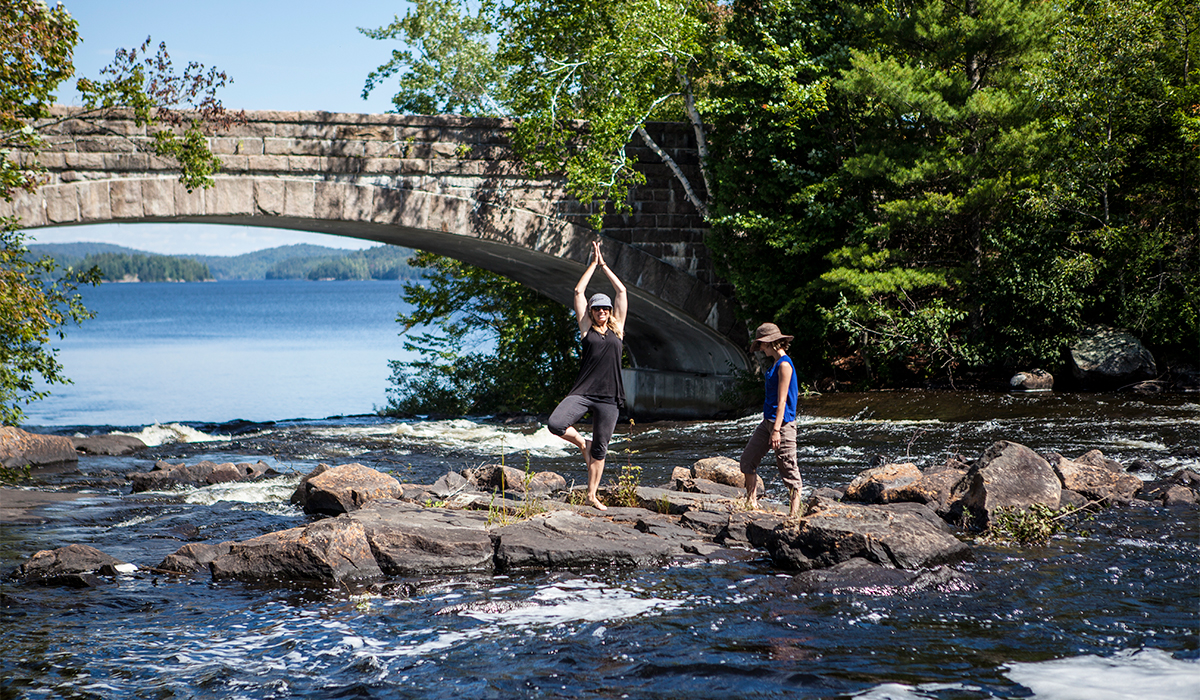 Bog River Falls - Really, can you think of a better view than this to take in while you sit down to enjoy some locally grown trails snacks?