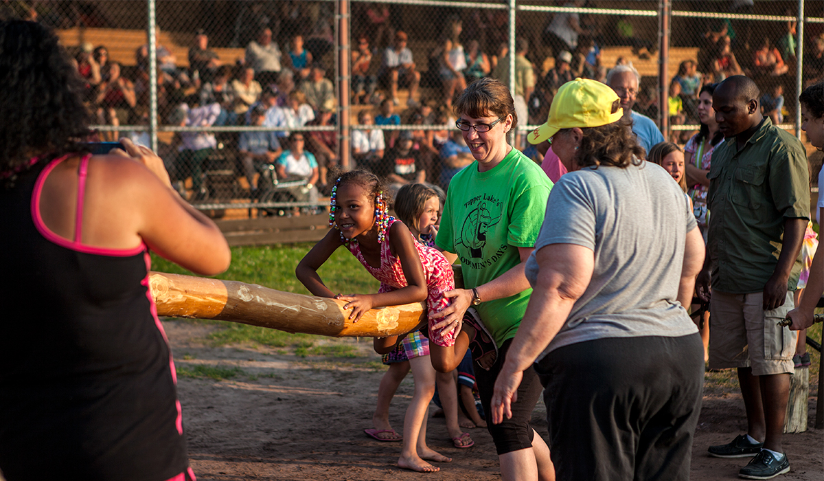 Tupper Lake Woodsmen's Day's Children's Greased Pole (ROOST/Shaun Ondak photo)