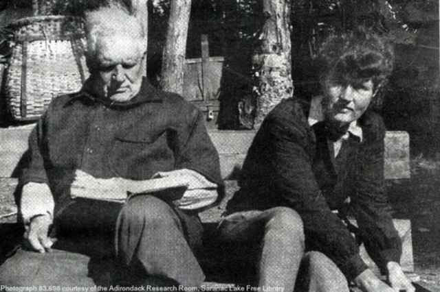 (left) Fred Rice and (right) Martha Weber, some years into their curing experiment - (courtesy of Historic Saranac Lake and the Saranac Lake Free Library) (left) Fred Rice and (right) Martha Weber, some years into their curing experiment - (courtesy of Historic Saranac Lake and the Saranac Lake Free Library)