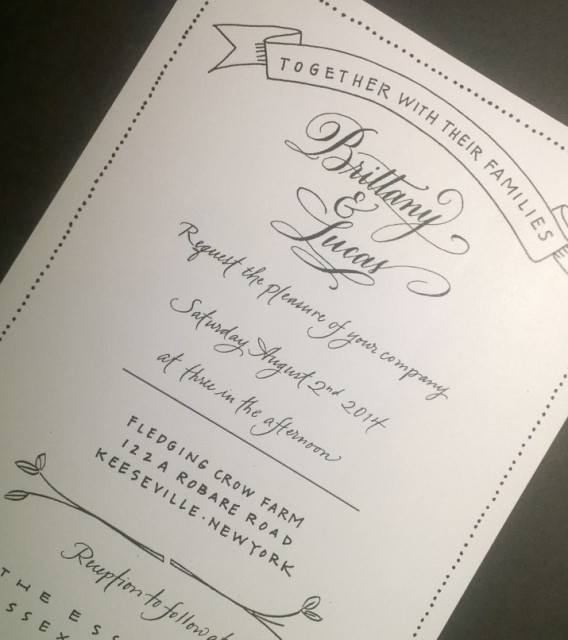 and a lovely invite and a lovely invite