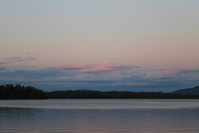The large canvas of Tupper Lake and the frame of the mountains lets Mother Nature paint her best.
