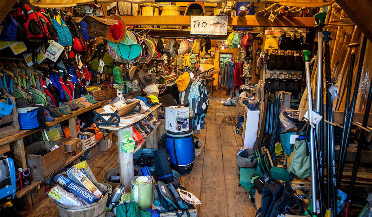 Raquette River Outfitters headquarters on NYS Route 30 in Tupper Lake