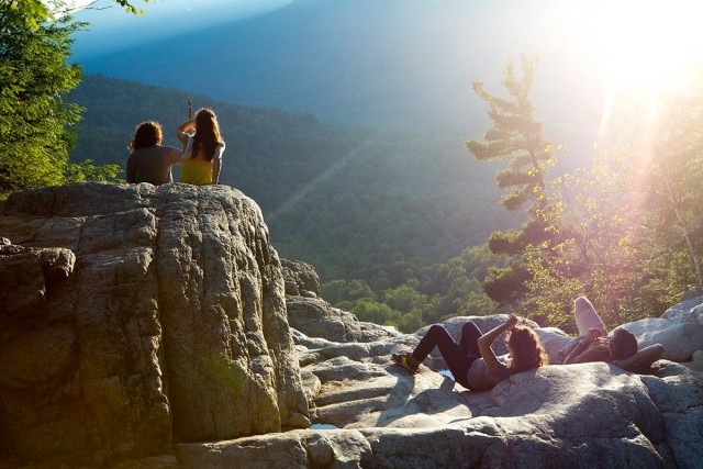 A post-wedding hike to the top of Roaring Brook Falls.