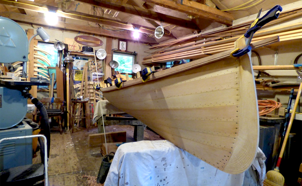 Rob Frenette's workshop at Raquette River Outfitters in Tupper Lake, NY