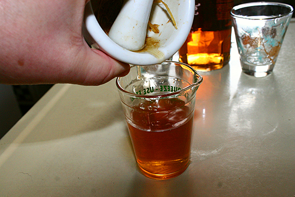 Measure the infusion. Add more rye if needed.