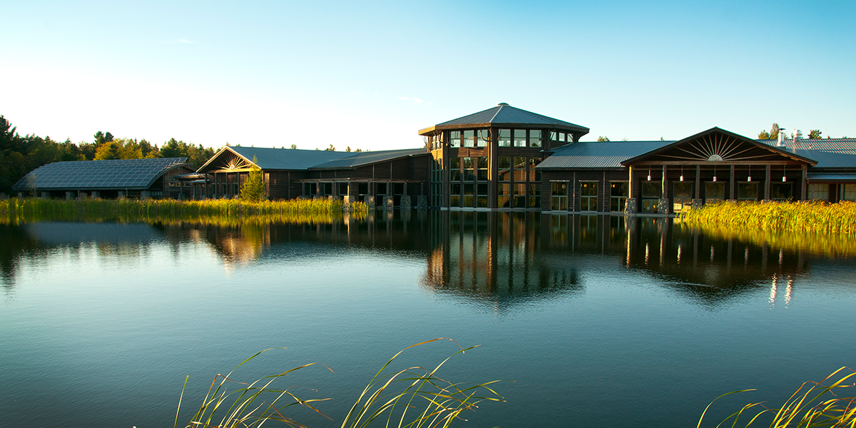 Main building at The Wild Center, showing the solar roof to the left (The Wild Center photo)