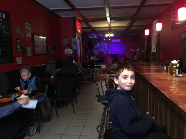 Looks like the backroom is prepping for another evening of great live music! Too bad we have to head back home - it is a school night after all! Oliver was not impressed with my to-go decision.