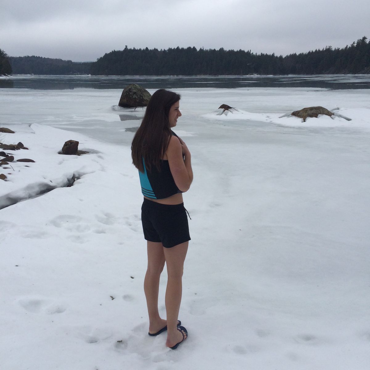 I have my life jacket on and am ready to go, but my feet are numb