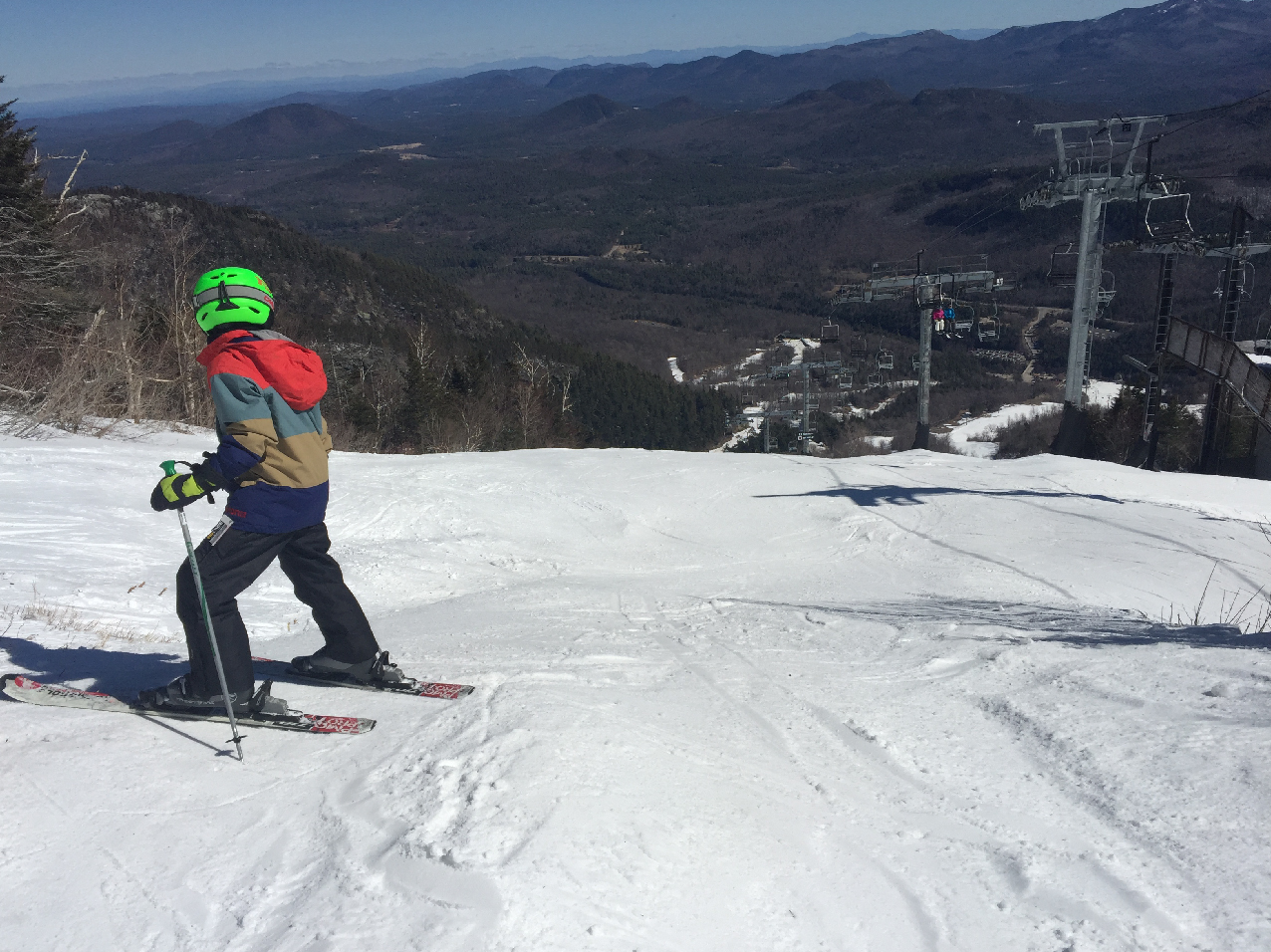 My son Ethan takes a pause before his first time down Mountain Run.