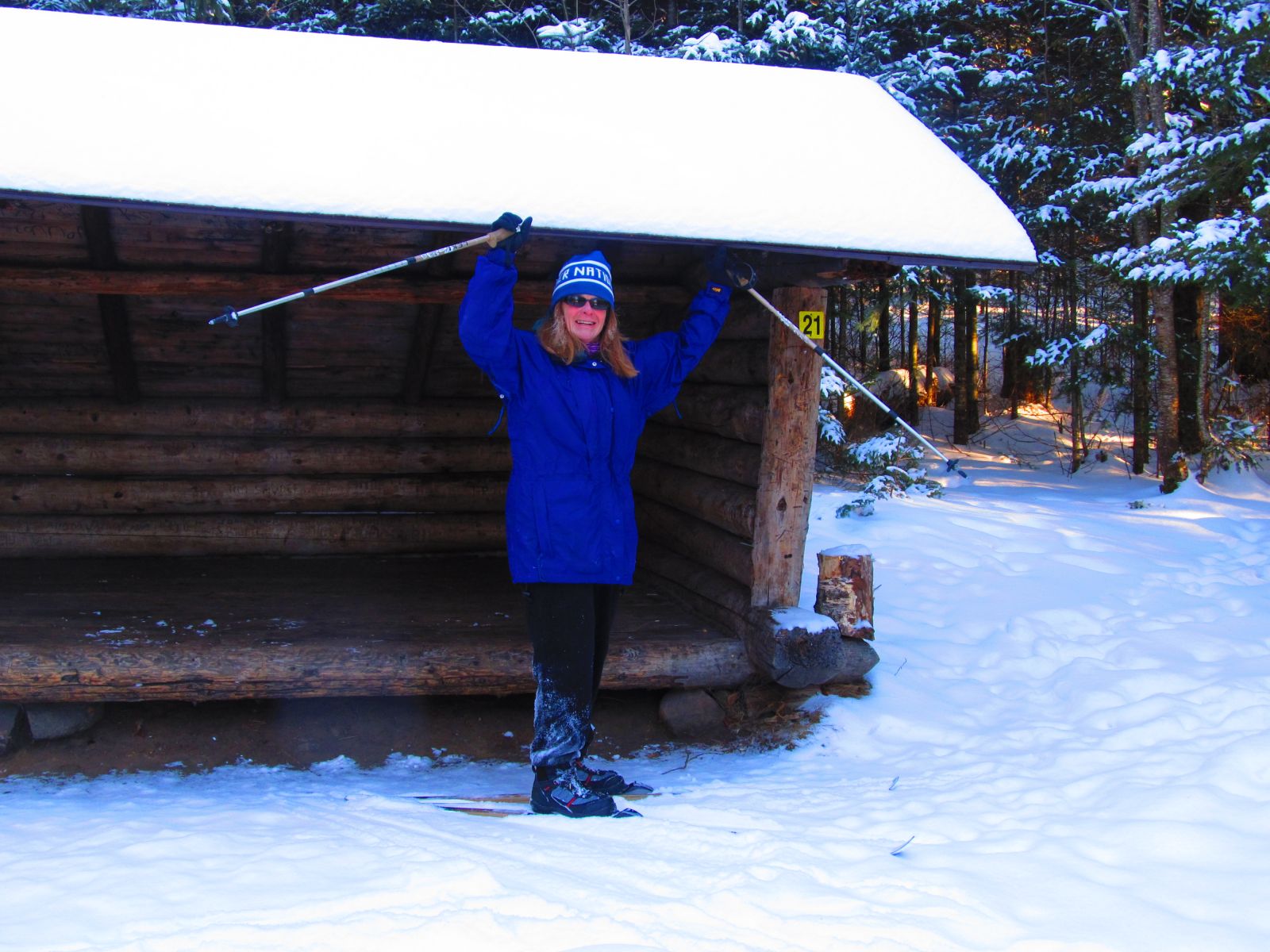 Yeah! We reach our destination - Trombley's lean-to!