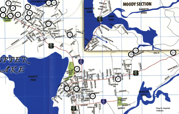 Tupper Lake Great American Garage Sale Map (Map provided by the Tupper Lake Free Press)