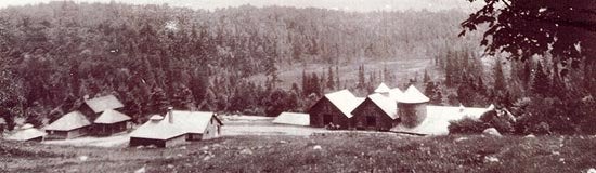 Vintage image of Santanoni farm complex. Courtesy AARCH.