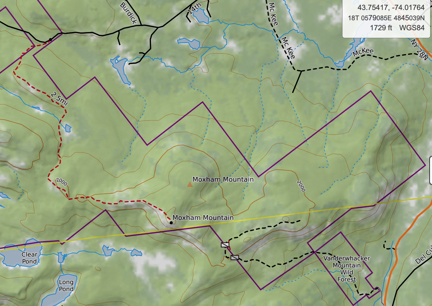 moxham mountain map