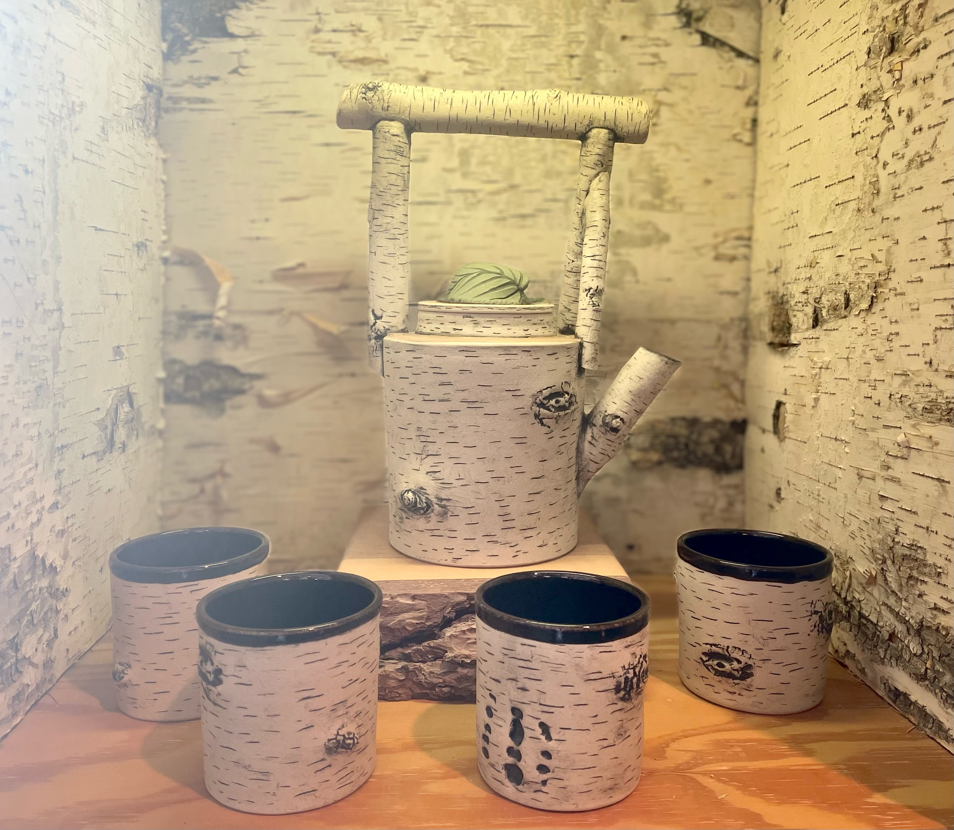 Birch bark pottery