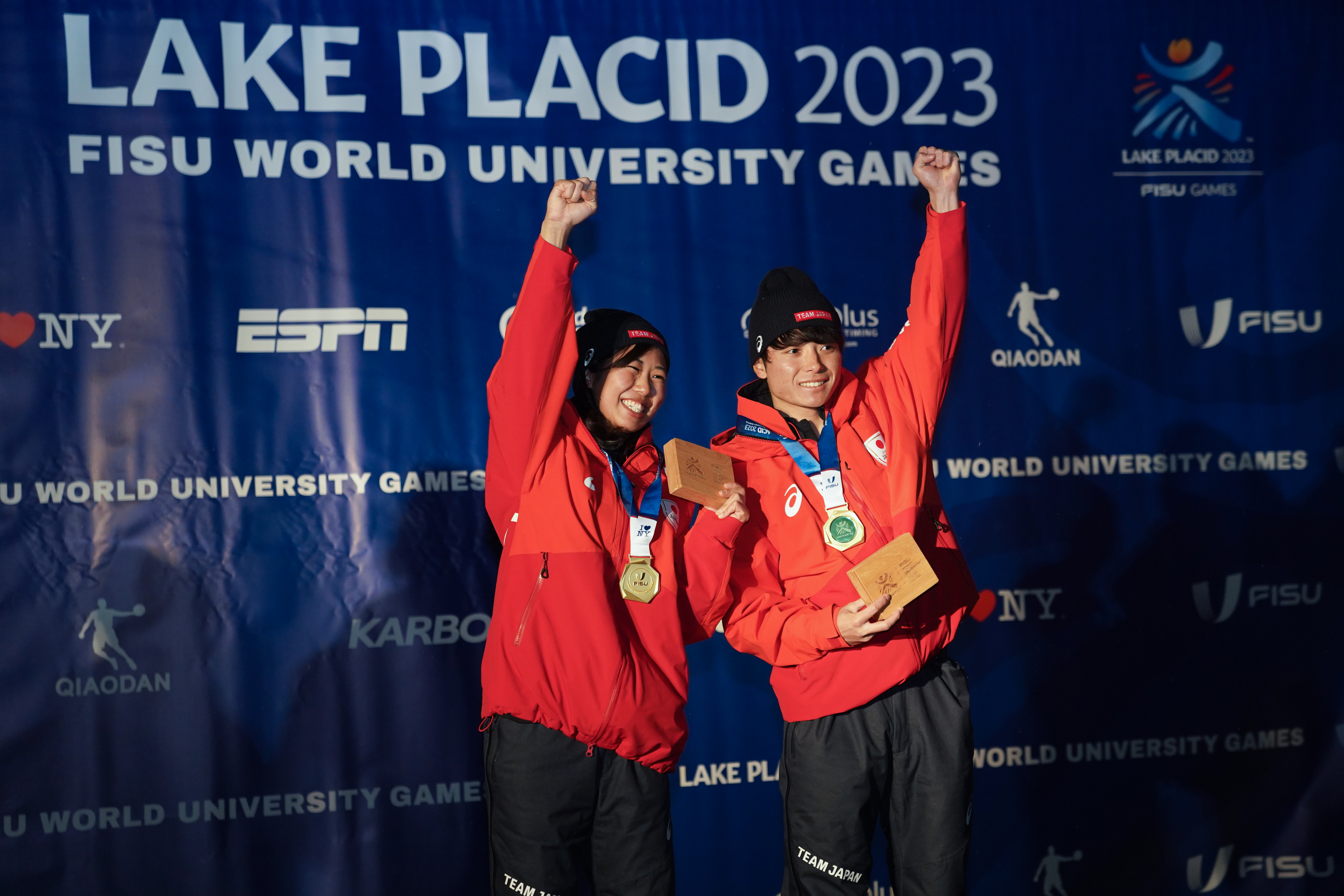 Medal Ceremonies at the Lake Placid 2023 FISU Game Festival on Main Street in Lake Placid