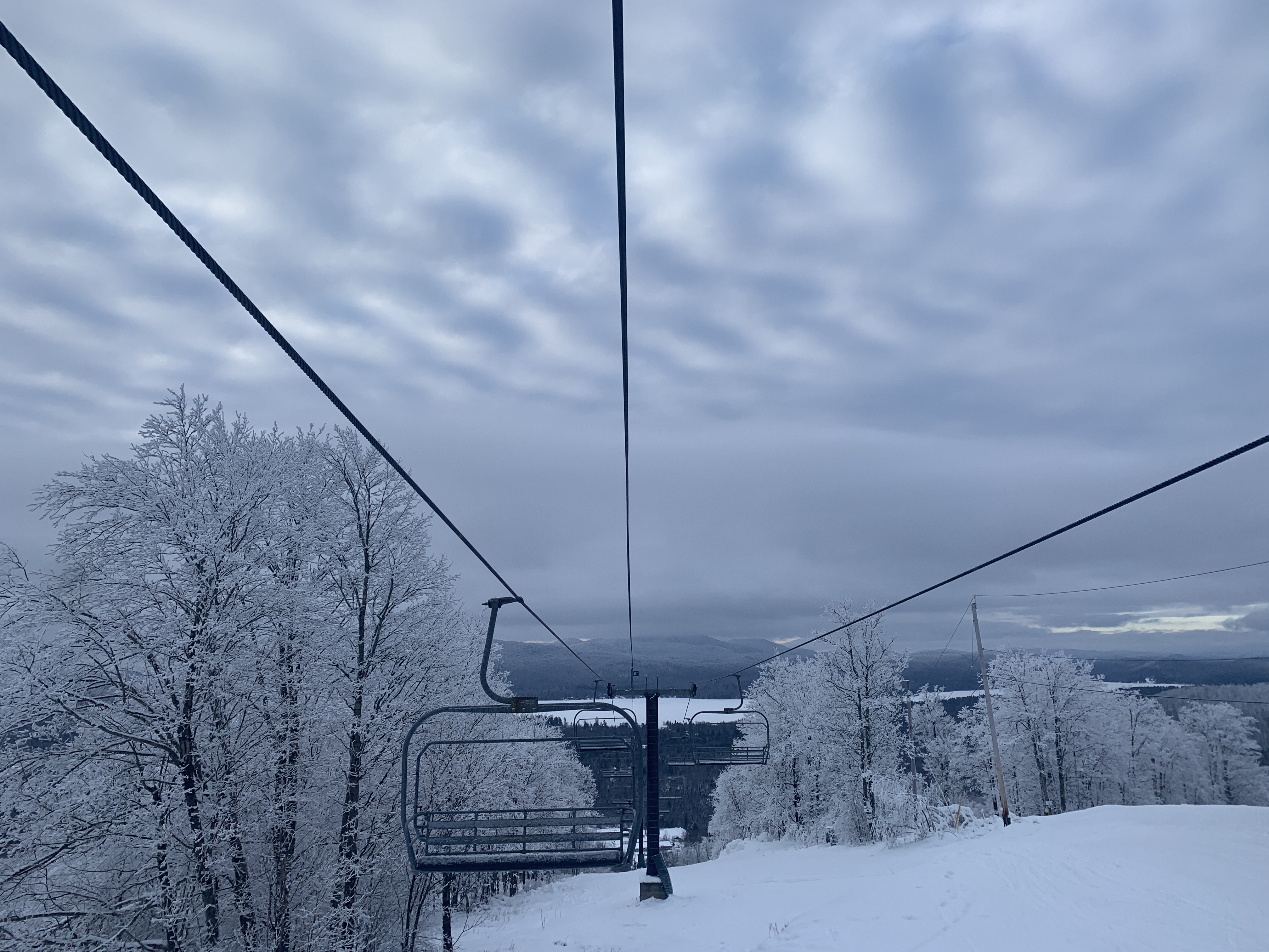 The view from the summit, or top of the snowshoe trail.