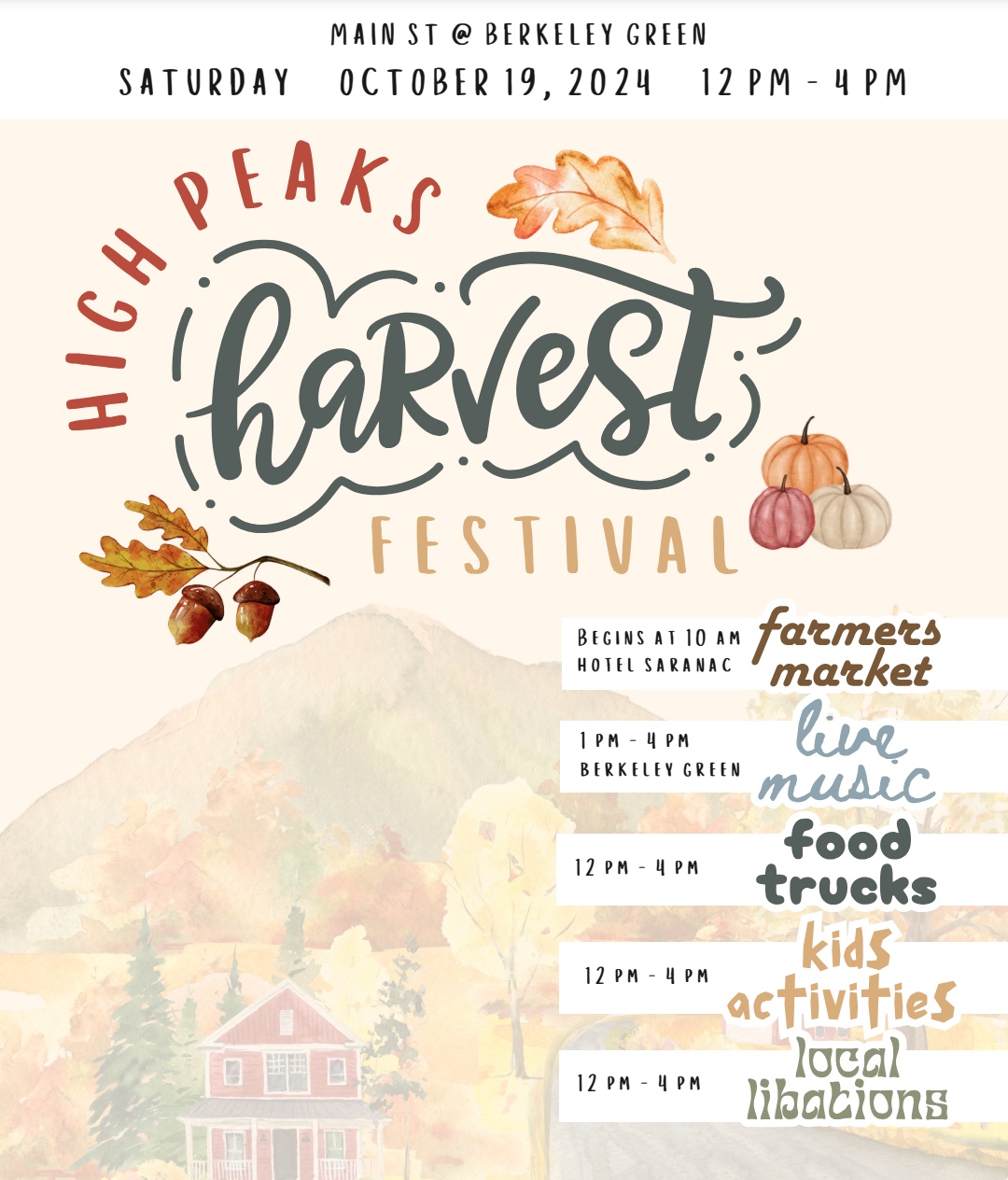 High Peaks Harvest Fest poster