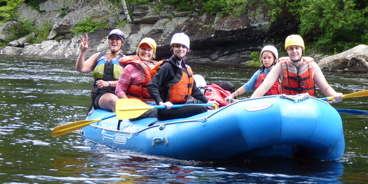 Whitewater rafters on the Hudson River