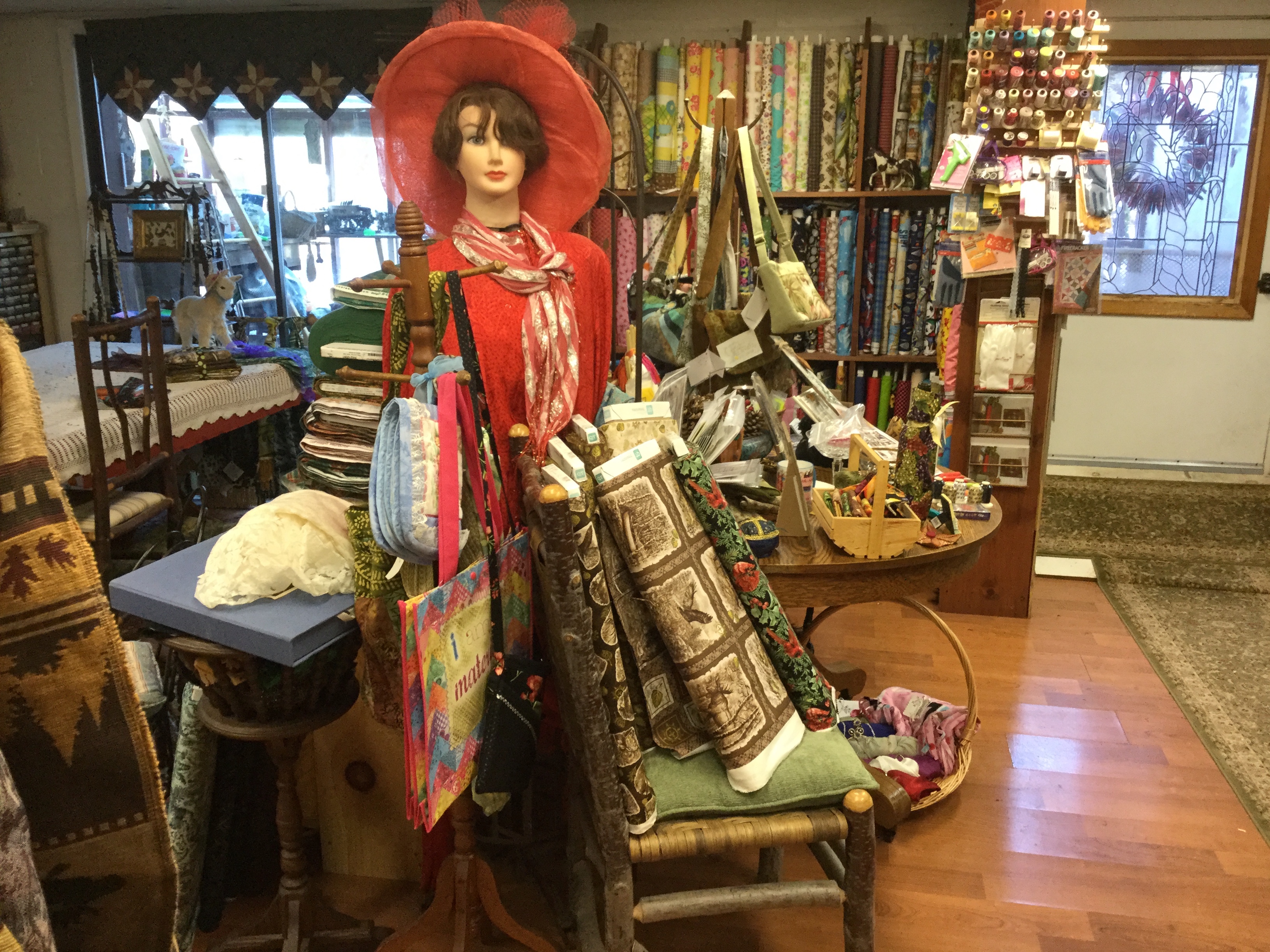 The quilt shop lets anyone make their own, or buy handmade gifts from others.