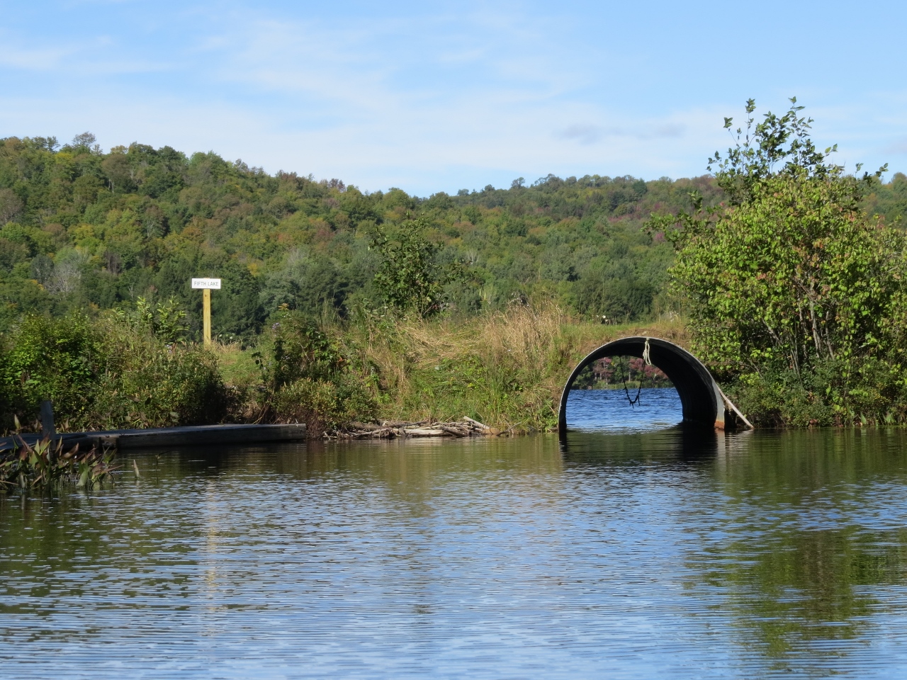 Essex Chain Lakes, culvert from Fourth to Fifth Lake