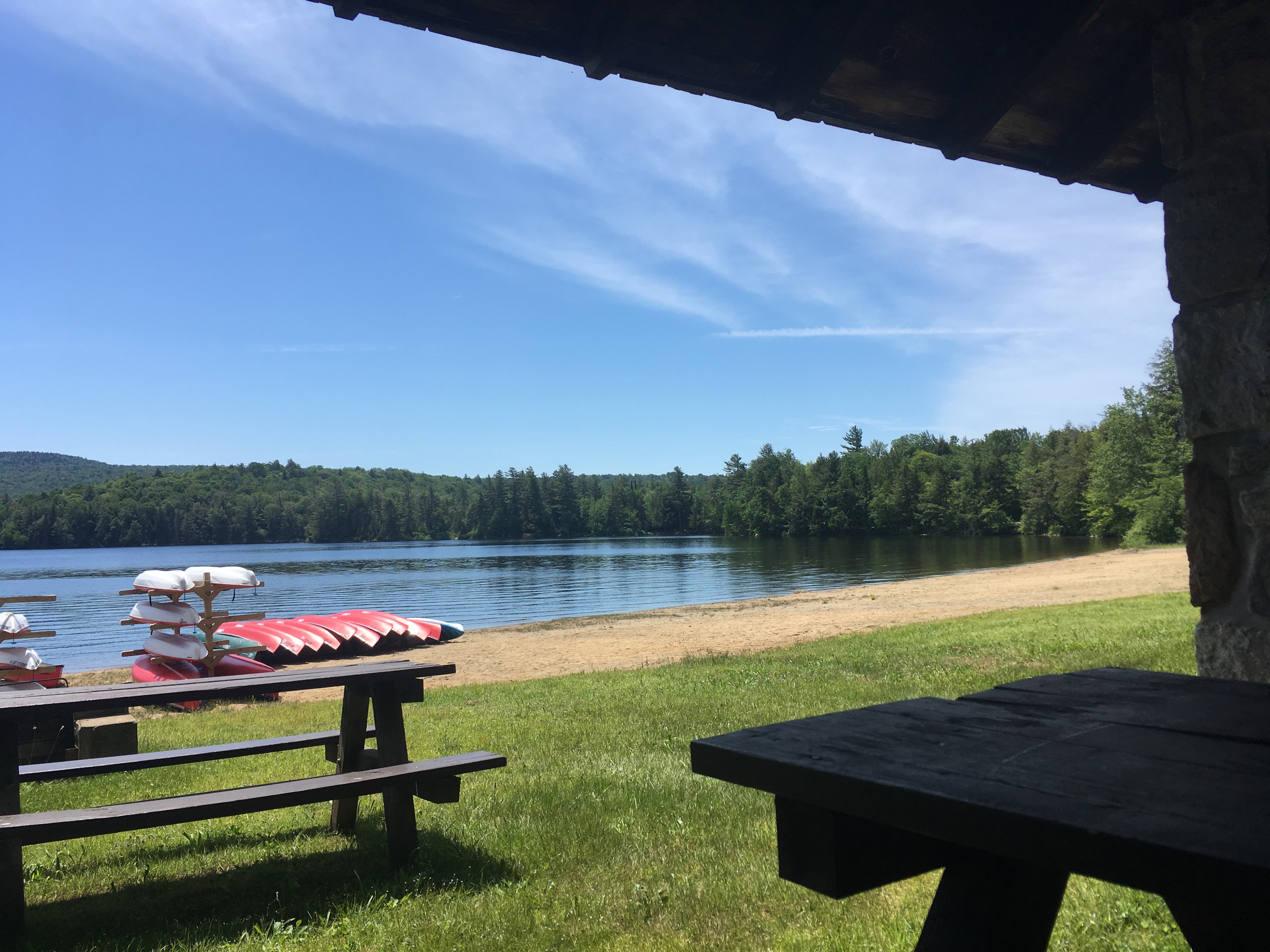 Checking out Limekiln Lake Beach from the pavilion. Checking out Limekiln Lake Beach from the pavilion.