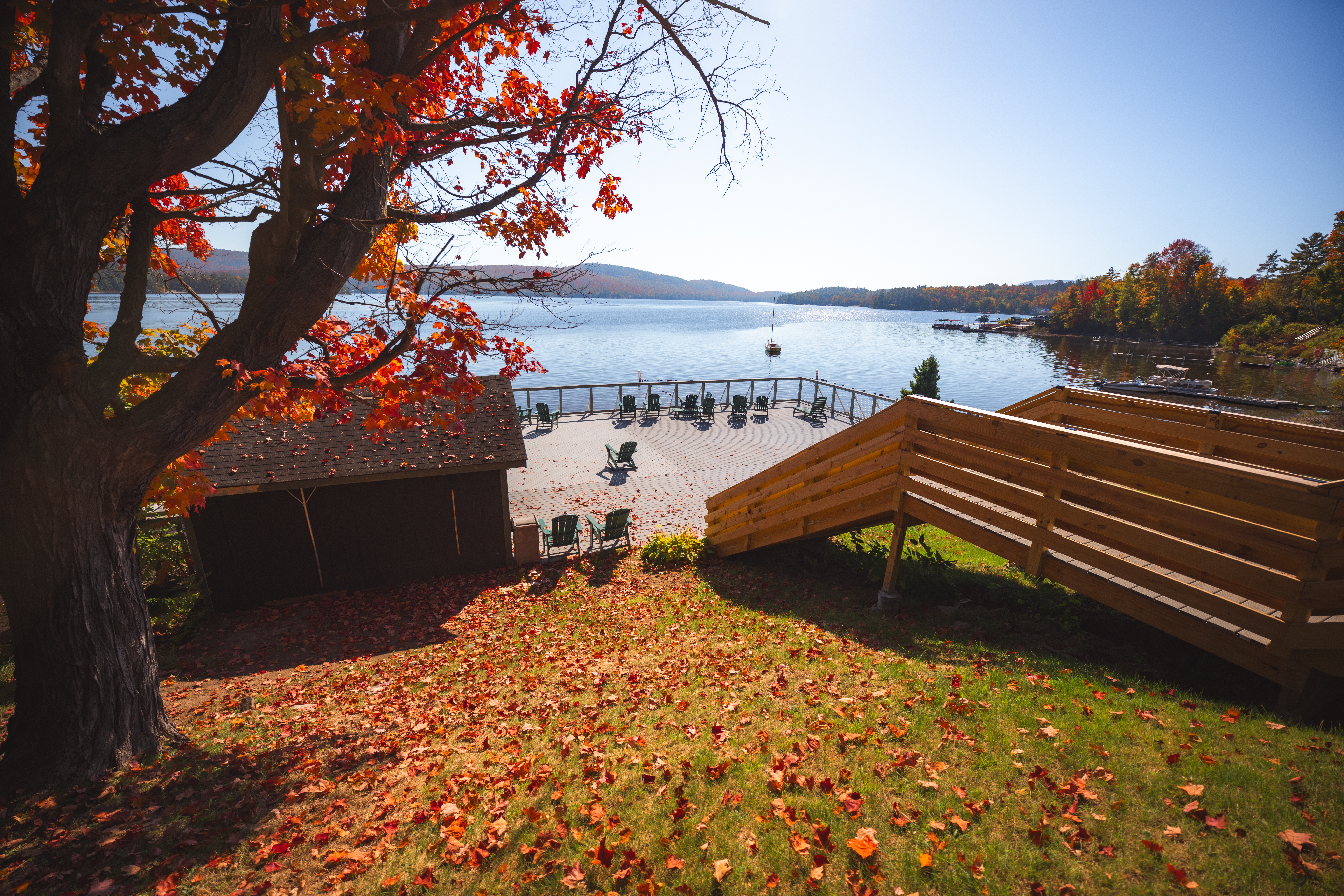 Fall view from the Lodge at Schroon Lake 