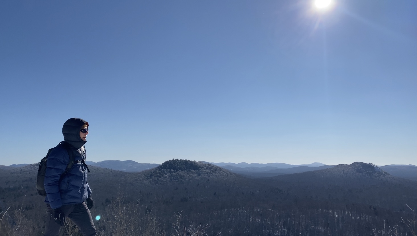 The author stands atop Goodman Mountain.