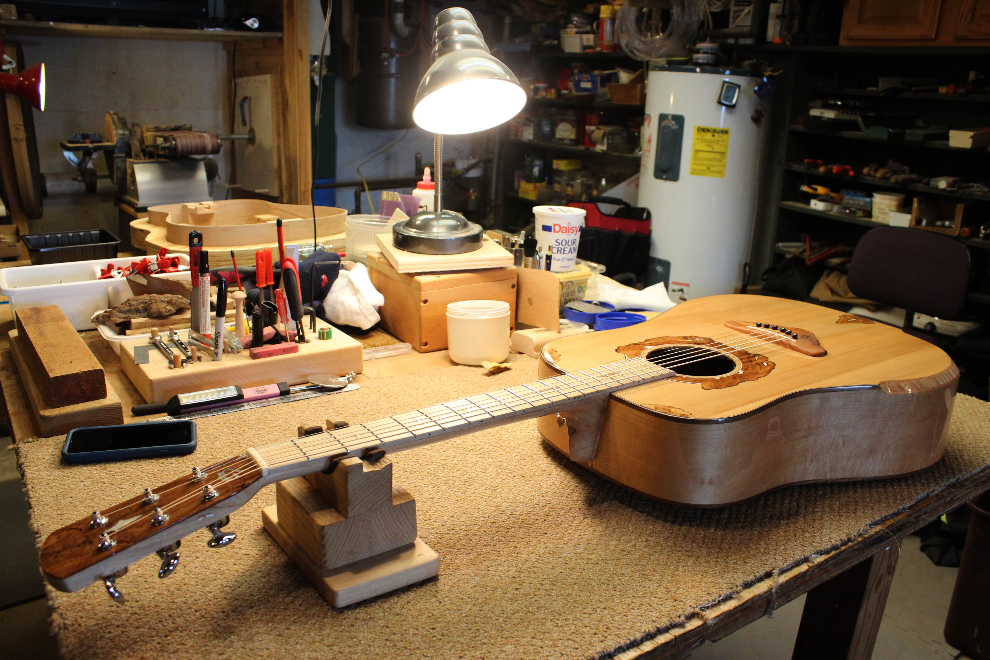 The bodies on BassRock guitars are hardwood, the faces are softwood.
